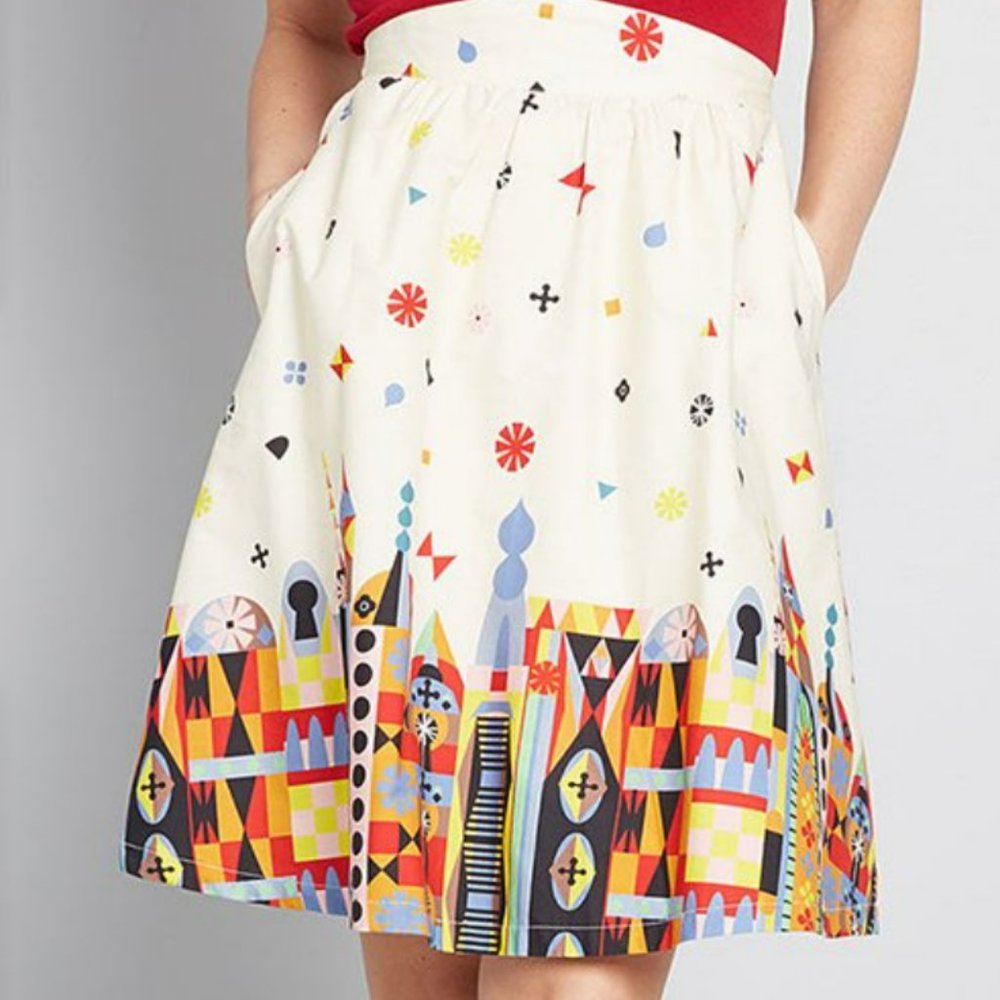 ModCloth | Ivory World's Fair Style Study A-Line Skirt